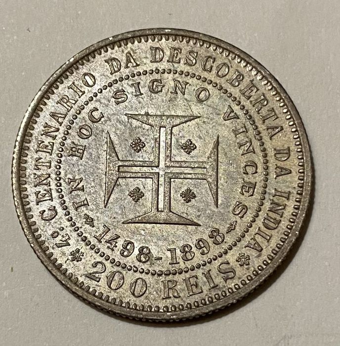 Moeda 741 - D CARLOS / AMELIA 200 Reis 1898