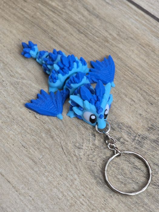 Breloczek Crystal Dragon 3d - Brelok Druk3d fidget Keychain mixGadzet