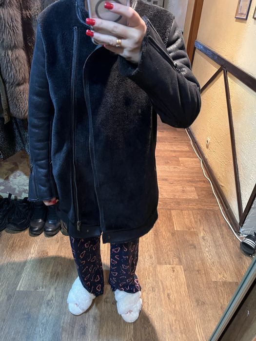 Дублянка подовжена zara дубленка косуха