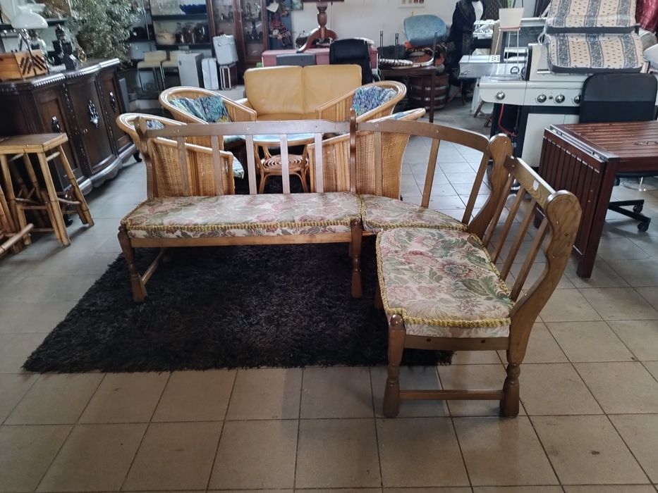 narożnik dębowy antyk Vintage kuchnia salon taras