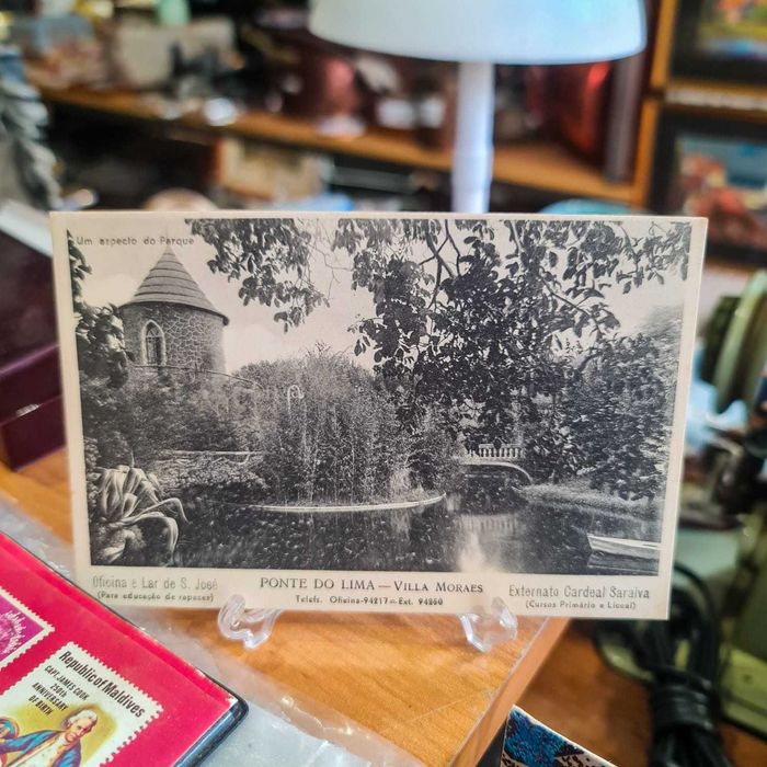 Postal Antigo Ponte de Lima – Villa Moraes (Externato Cardeal Saraiva)