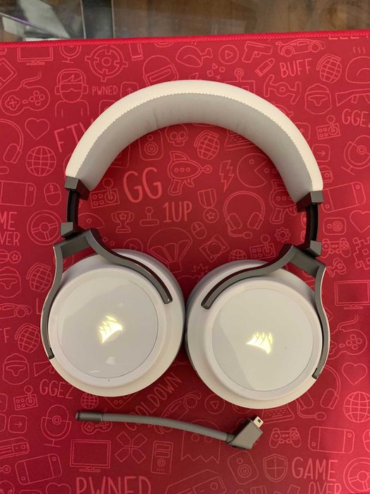 Headset Gaming Corsair Virtuoso RGB Wireless 7.1 - Branco