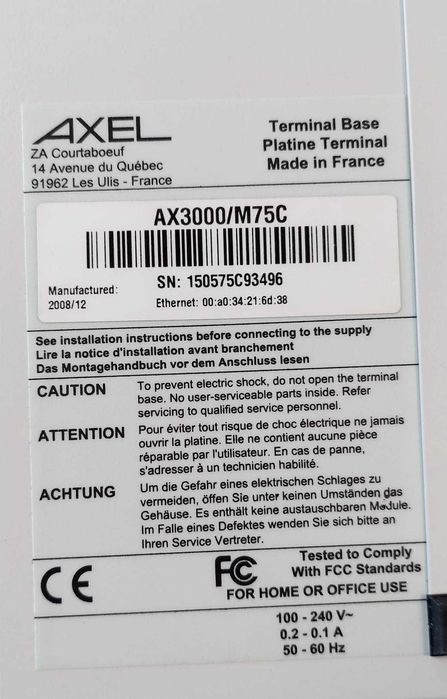 Thin client Axel Platine Terminal M75C64729676316418121