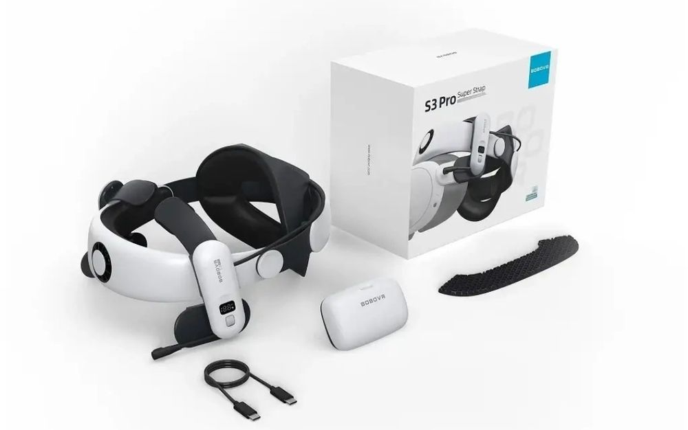 BoboVR S3 Pro кріплення для Meta Quest 3, 3S з акумулятором 10000Mah і кондиціонером