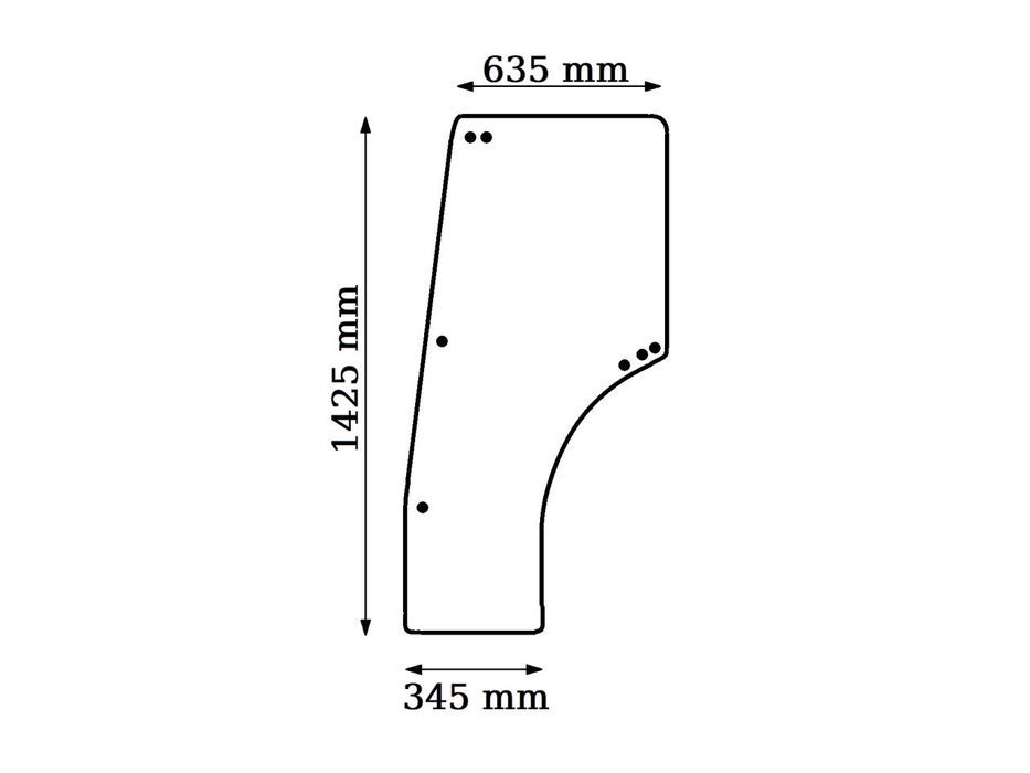 szyba drzwi prawe/lewe brązowa 0.007.2851.0