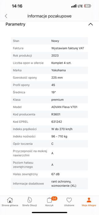 Opony letnie yokohama 4szt