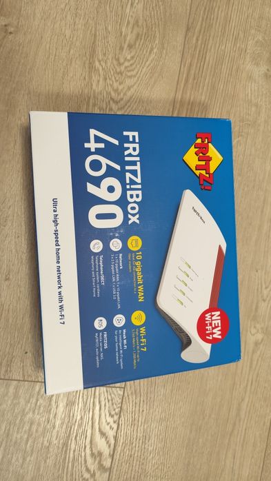Router modem avm fritz!box 4690, wi-fi 7, 10 GBit/s, 2.5 GBit/s