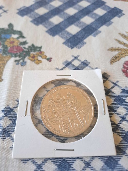 Moeda 5€ Comemorativa 2023 HORTELÃ BRAVA Folha Larga
