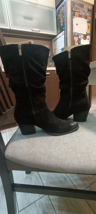 Buty kozaki  Vinceza skóra  ekologiczna zamszowar.40