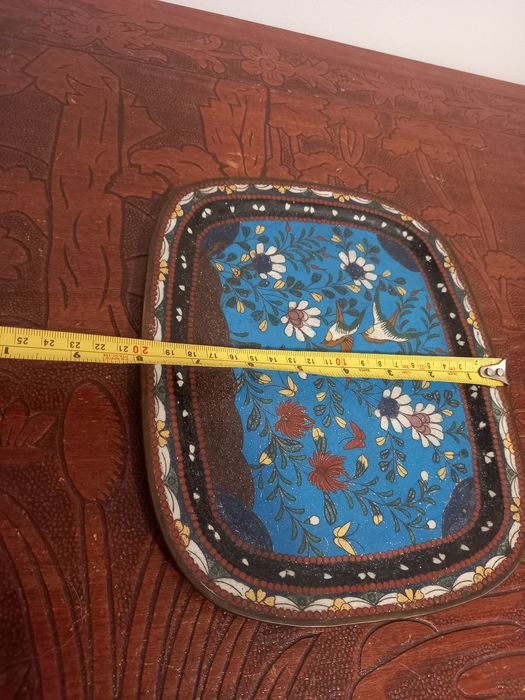 Bandeja cloisonné antiga