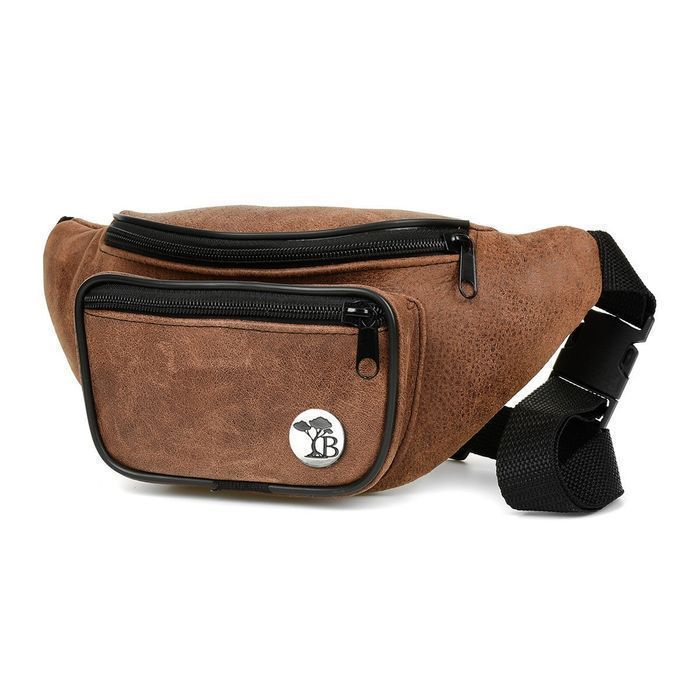 Brąz nubuk Nerka saszetka skórzana solidna BELTIMORE logo F40 prezent