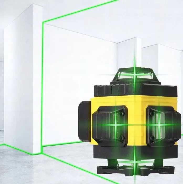 LASER KRZYŻOWY Poziomica Laserowa 4D + STATYW 118 CM Samopoziomująca