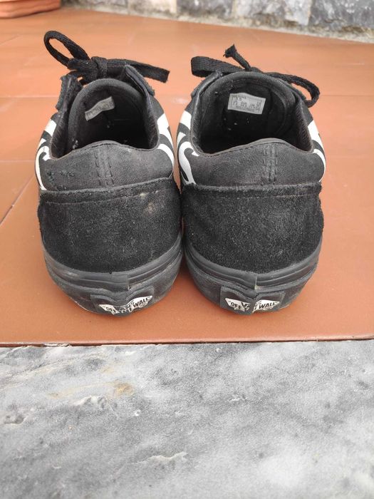 Vans Old Skool Originais – Preto/Branco – Tamanho 34.5 EU