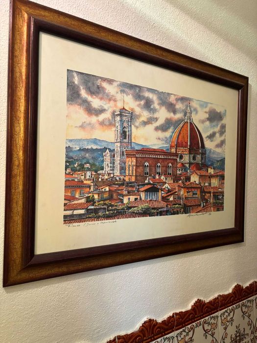Quadro serigrafia com imagem de Florença
