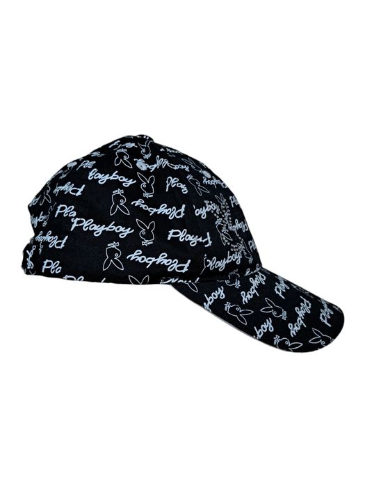 Czarna czapka Playboy logo nadruk Cekiny 90s 80s retro vintage nike