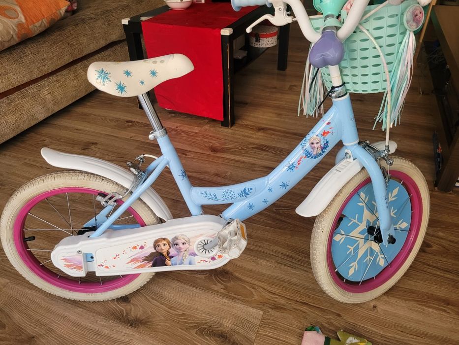 Rower dziecięcy DISNEY Kraina Lodu 2 16 cali dla dziewczynki Błękitny