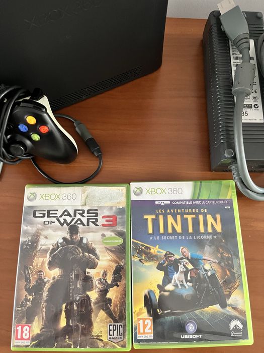 Xbox 360 com jogos | cabos | 1 comando