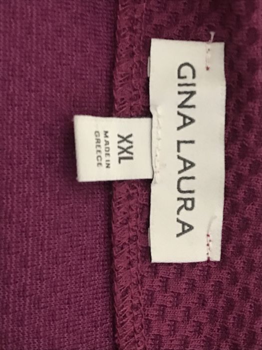 Gina Laura 44 różowa damska bluzka długi rękaw Vintage Made in Grece