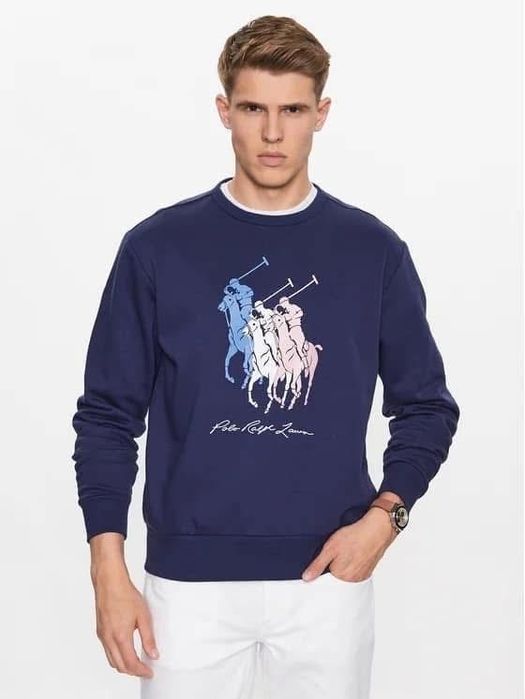 Nowa oryginalna bluza meska Polo Ralph Lauren M granatowa