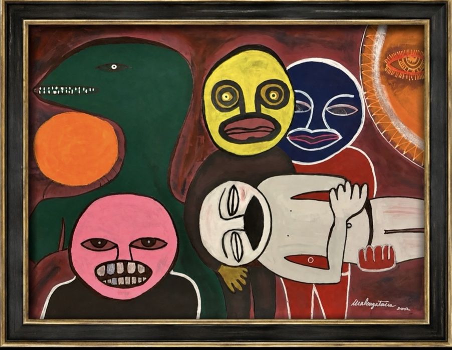 Malangatana - Óleo sobre Cartão -m