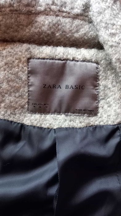 Płaszcz z kapturem szary Zara r. M
