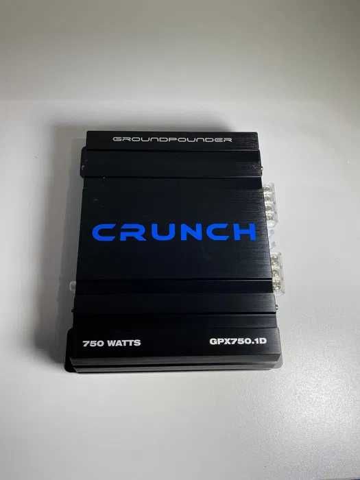 Crunch GPX750.1D - Amplificador para coche digital (1 canal, 750 W, ajuste de volumen/bajos/agudos, adecuado para (marca de automóvil): Univer