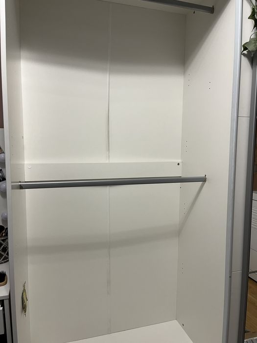 BASTIA Szafa z lustrem biała, 250 cm