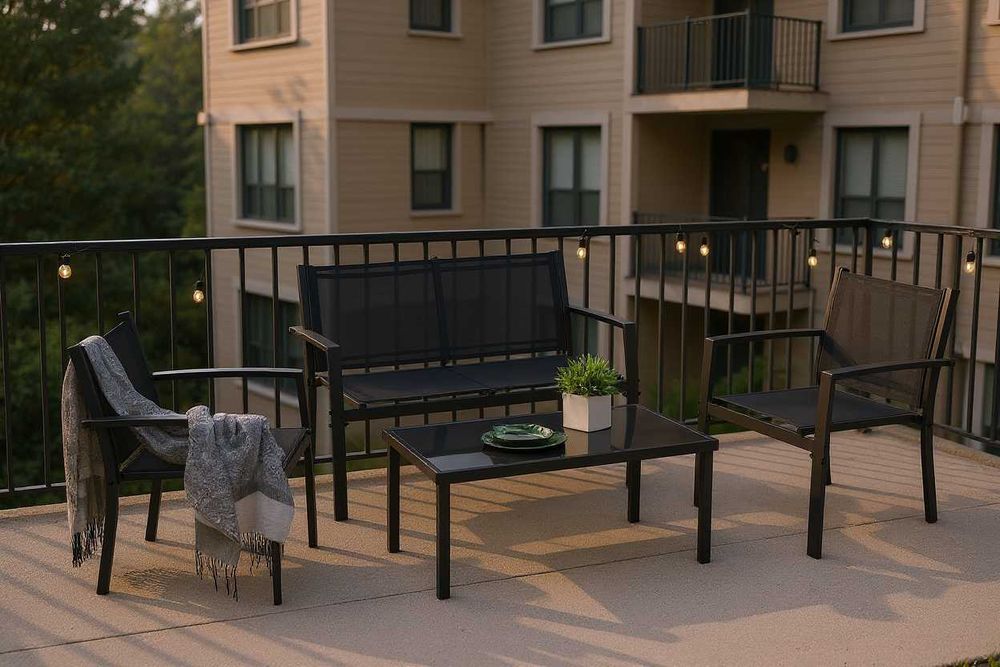 Zestaw mebli ogrodowych Komplet na Balkon na taras kawowy 4 os PANAMA