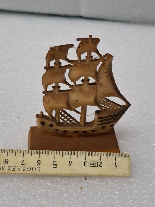 Międzyzdroje żaglowiec plastikowy pamiątka prl