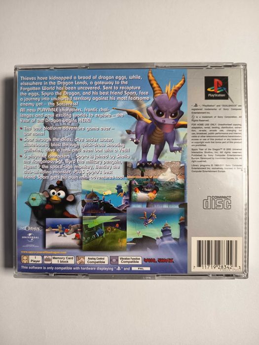 Spyro Year of the Dargon PSX PS1 PlayStation angielska komplet