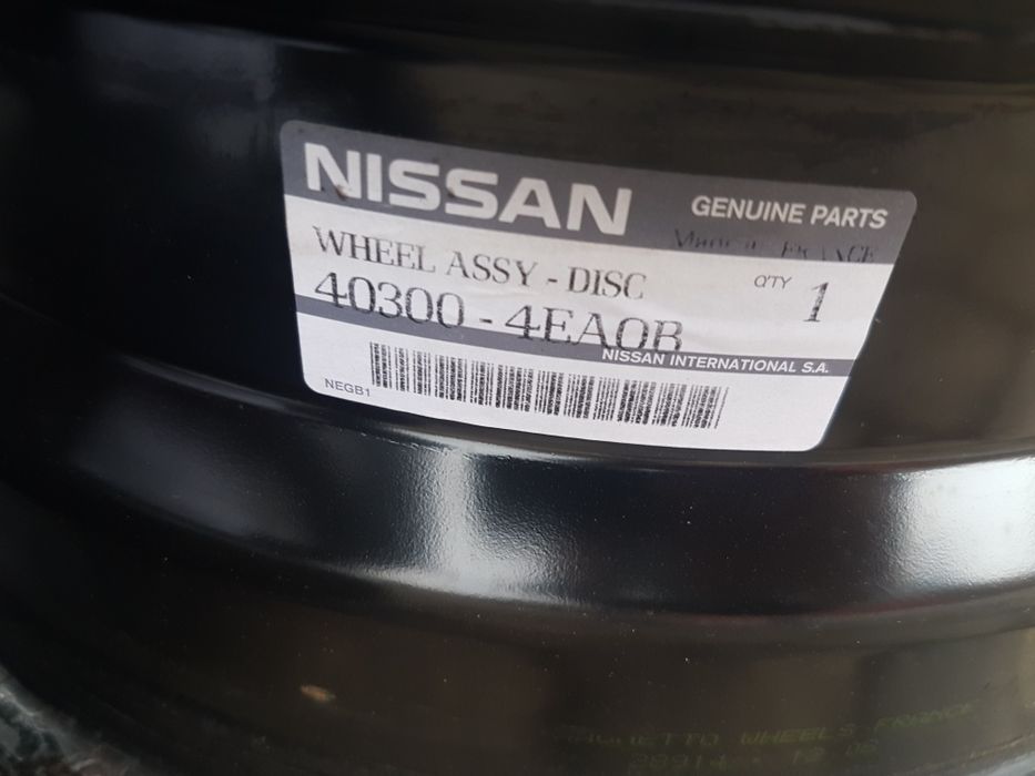 Nissan Qashqai X-Trail Диски стальные R16 c датчиками давления
