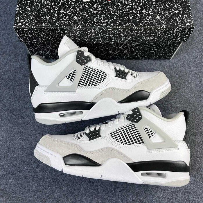 Nowe buty do koszykówki Jordan 4 Retro White Rozmiar 43