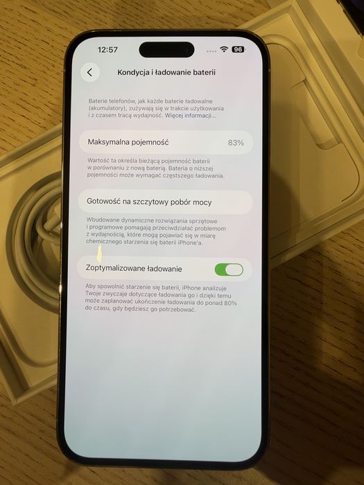 iPhone 14 Pro Max 256 GB - Silver, stan idealny, pełny komplet, nowy kabel