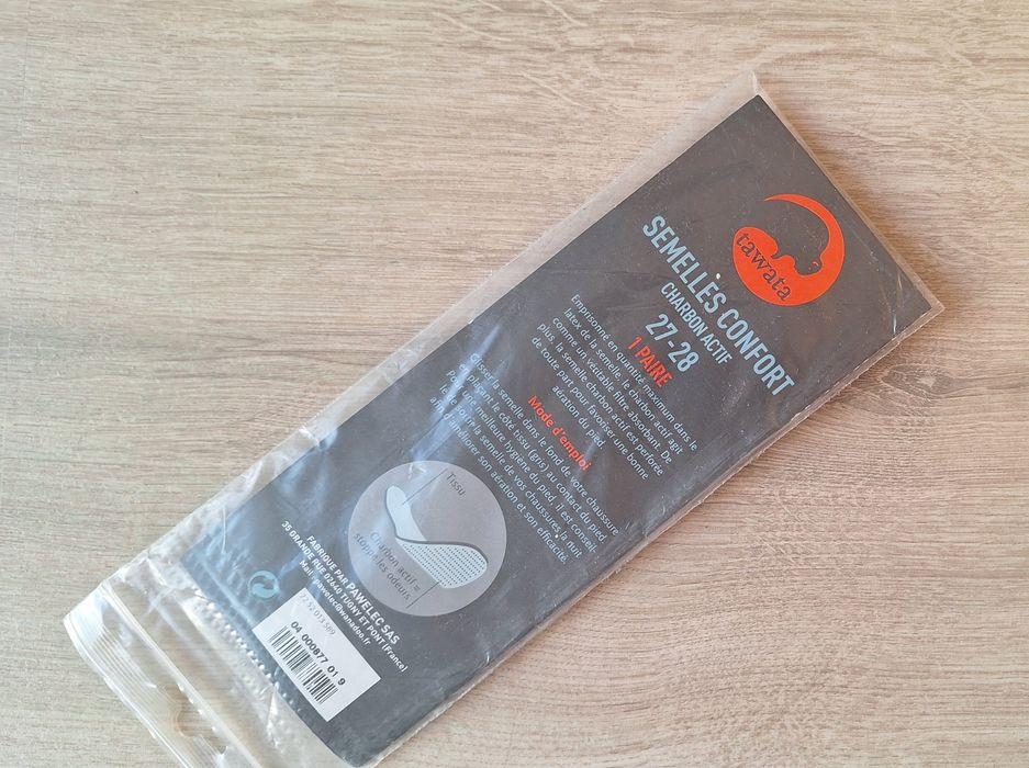 Wkładki do butów aktywny węgiel 27-28 17,5 cm