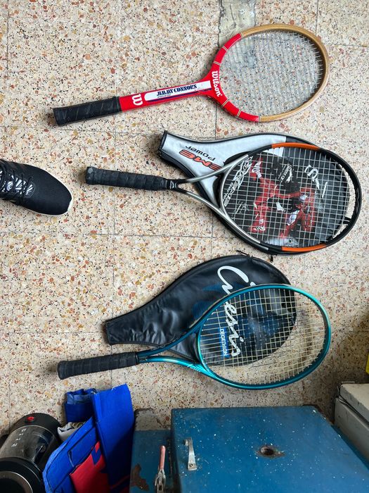 Raqueta de tenis usada  conjunto de 3