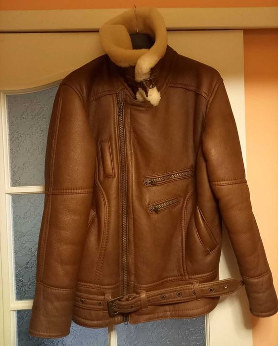 Cudny ekskluzywny kożuch męski w stylu Rambo. Tylko