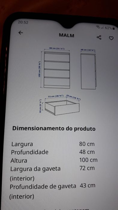 Duas cómodas Malm