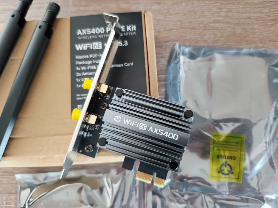 Pci-e wi-fi 6e адаптер pce-ax5400 MT7922 с bluetooth 5.3