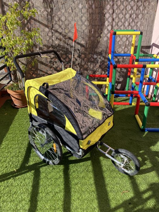 Carinho atrelado para bicicleta - 2 criancas