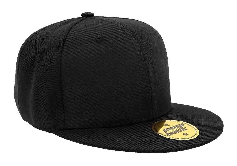 Czapka z daszkiem SNAPBACK FULLCAP Regulowana Głęboka Czarna