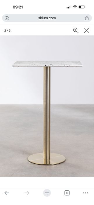 Mesa Alta de Bar Quadrada 60x60 em Marmore