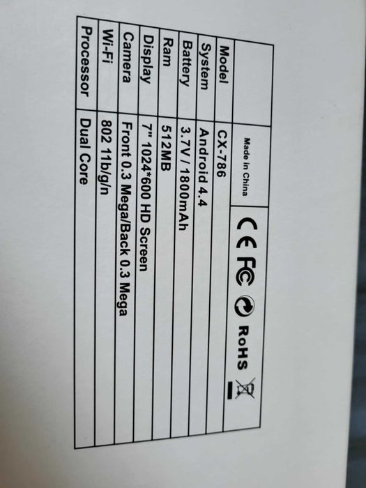 Tablet cx-786 czarny