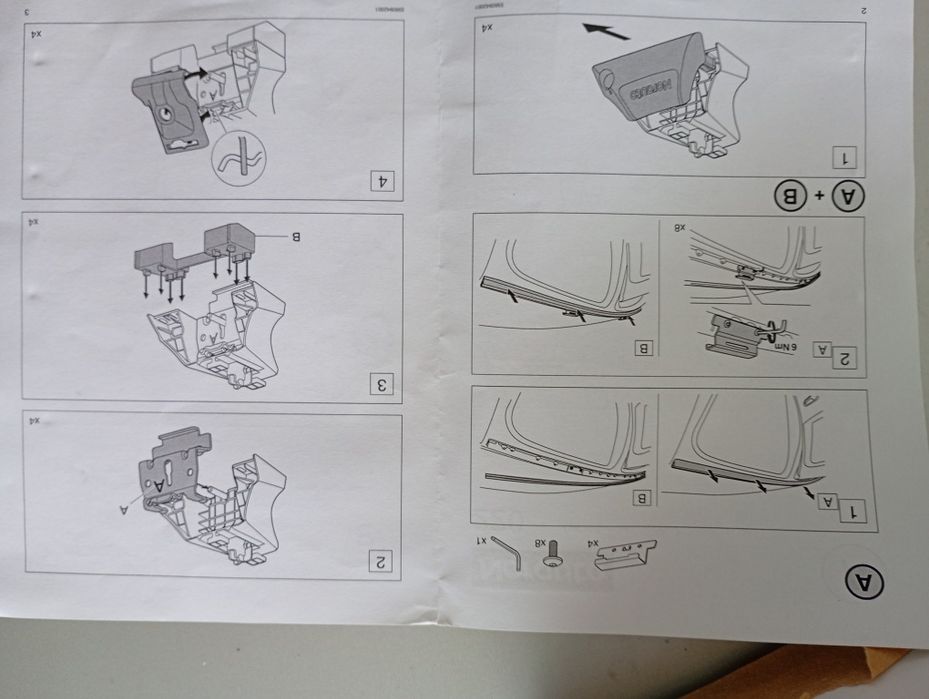 Kit fixação barras tejadilho