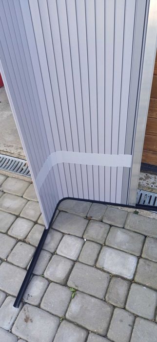 Drzwi tamburowe, srebrne/czarne przesuwne, przyczepa, kamper, van