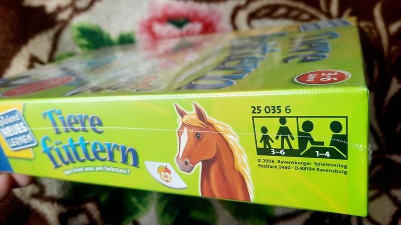 Нова розвиваюча гра Ravensburger «Tiere füttern» (Годуємо тварин)