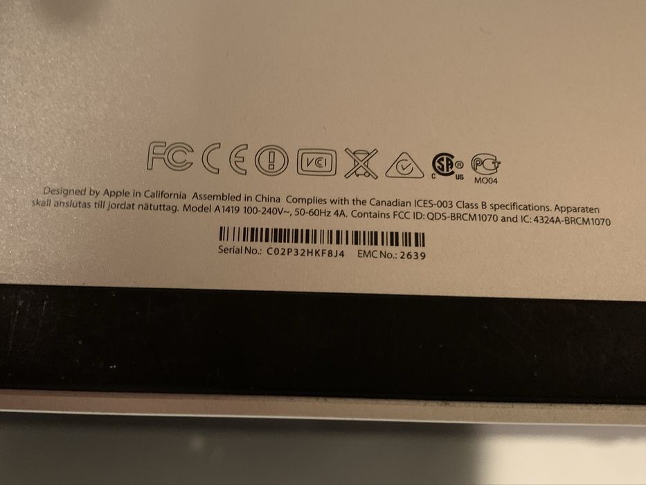 iMac 27" Late 2013 – 32 GB RAM, SSD PCIe