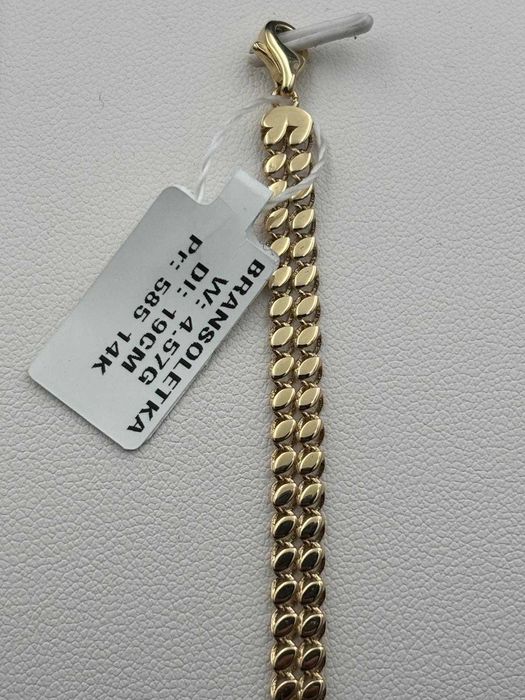 Złota Bransoletka Złoto 585 14 K Nowa Śliczna 4,57 Gram