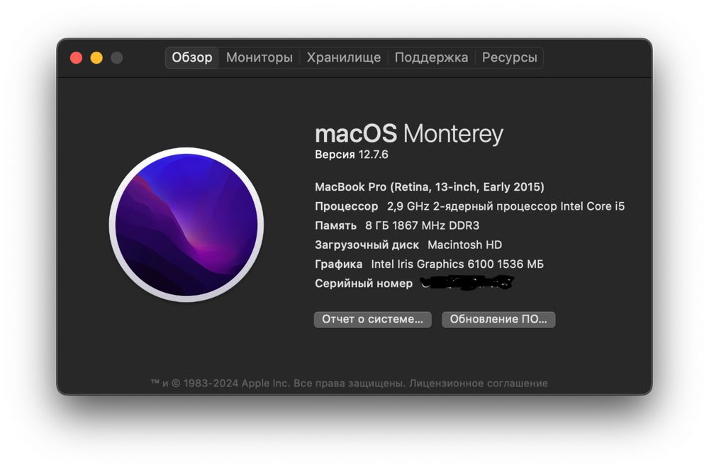 MacBook Pro 13" Retina (2015) / MF840 / i5 2.9 / 8GB
