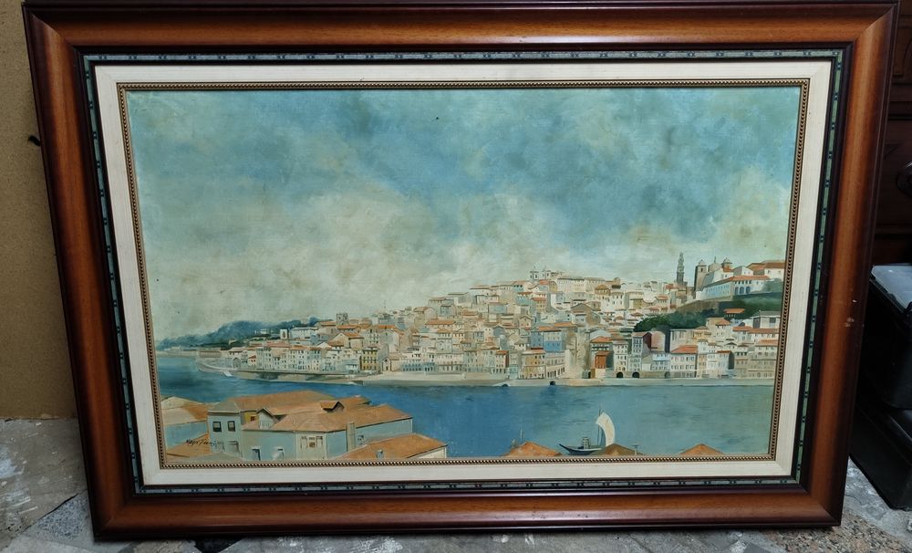 Quadro a óleo - Ribeira do Porto