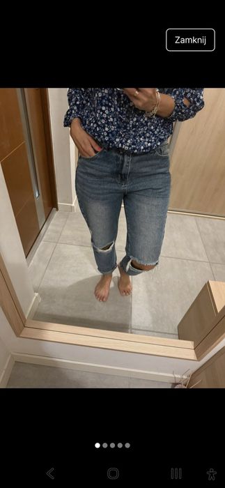 spodnie jeansowe damskie 40